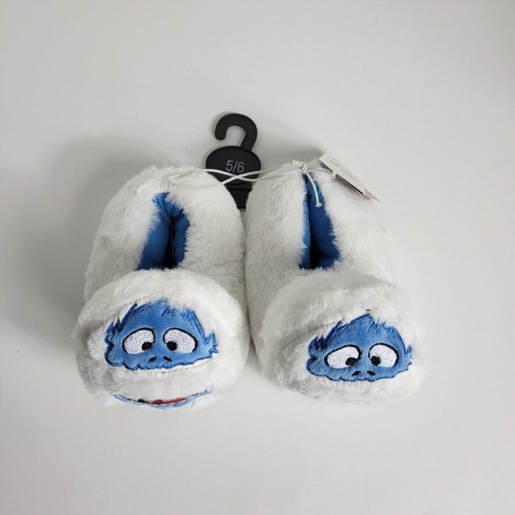 Rudolph Red Nosed Reindeer Slippers Abominable Snowman Sz 5/6 Christmas Toddler - Picture 6 of 16